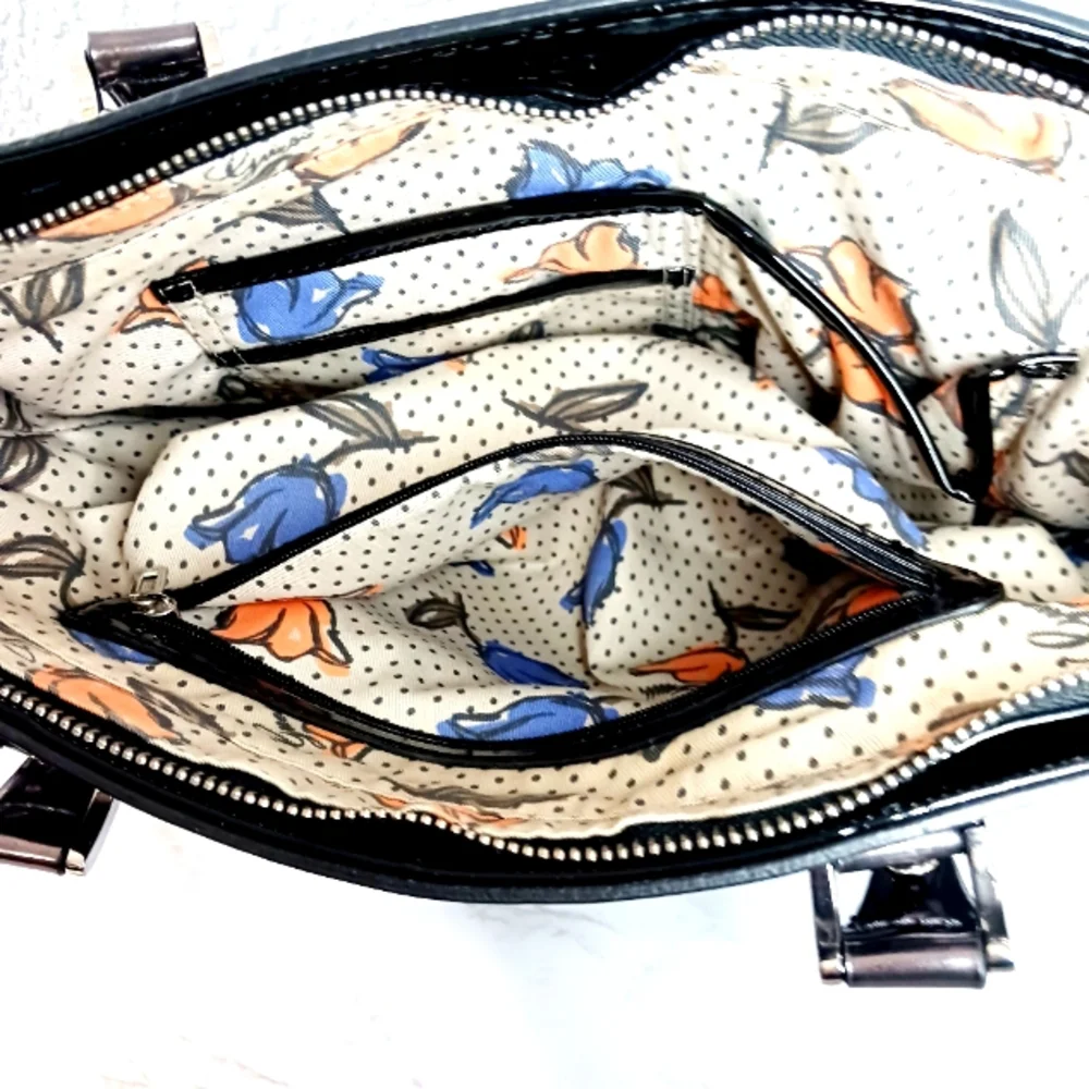 Guess Black and Silver Tote with Structured Design - Picture 8 of 13